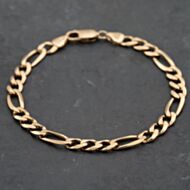 Pre-Owned 9ct Yellow Gold 7.5 Inch Figaro Chain Bracelet 41281628