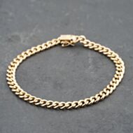 Pre-Owned 9ct Yellow Gold 8 Inch Curb Chain Bracelet 41281638