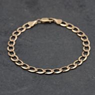 Pre-Owned 9ct Yellow Gold 7.5 Inch Curb Chain Bracelet 41281644