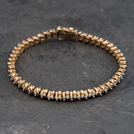 Pre-Owned 9ct Yellow Gold Diamond 7 Inch Tennis Bracelet 41281654