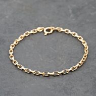 Pre-Owned 9ct Yellow Gold 7.25 Inch Trace Chain Bracelet 41281658