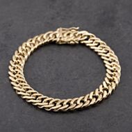 Pre-Owned 9ct Yellow Gold Chunky 7.5 Inch Curb Chain Bracelet 41281706