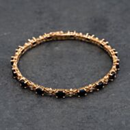 Pre-Owned 9ct Yellow Gold Sapphire & Diamond 7 Inch Bracelet 41281710