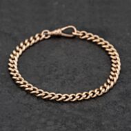 Pre-Owned Vintage Rose Gold 8 Inch Curb Chain Bracelet 41281712