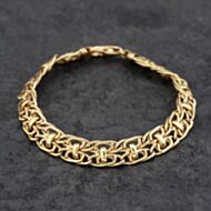 Pre-Owned 9ct Yellow Gold Fancy 7 Inch Curb Chain Bracelet 41281713