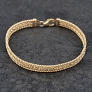 Pre-Owned 9ct Yellow Gold 7.5 Inch Flat Link Chain Bracelet 41281714