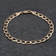 Pre-Owned 9ct Yellow Gold 7.25 Inch Curb Chain Bracelet 41281719