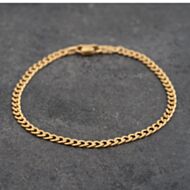 Pre-Owned 9ct Yellow Gold 7 Inch Curb Chain Bracelet 41281733