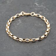 Pre-Owned 9ct Yellow Gold 8 Inch Belcher Chain Bracelet 41281736