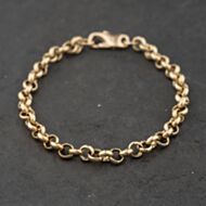 Pre-Owned 9ct Yellow Gold 8 Inch Belcher Chain Bracelet 41281745