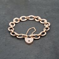 Pre-Owned 9ct Rose Gold 7.5 Inch Belcher Chain Bracelet 41281749