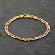 Pre-Owned 9ct Yellow Gold 7.5 Inch Fancy Chain Bracelet 41281757