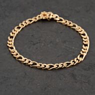 Pre-Owned 9ct Yellow Gold 8 Inch Figaro Chain Bracelet 41281761