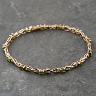 Pre-Owned Yellow Gold 0.12ct Diopside 7.5 Inch Bracelet 41281767