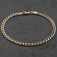 Pre-Owned 9ct Yellow Gold 8 Inch Curb Bracelet 41281795