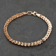Pre-Owned 9ct Rose Gold 7.5 Inch Fancy Bracelet 41281796