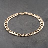 Pre-Owned 9ct Yellow Gold 8 Inch Curb Chain Bracelet 41281807