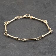 Pre-Owned 9ct Yellow Gold 7.5 Inch Bar Chain Bracelet 41281826