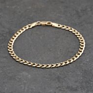 Pre-Owned 9ct Yellow Gold 7.5 Inch Curb Chain Bracelet 41281827