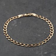 Pre-Owned 9ct Yellow Gold 8 Inch Curb Chain Bracelet 41281831