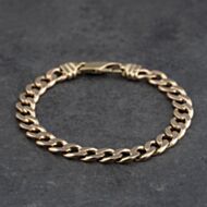 Pre-Owned 9ct Yellow Gold 8 Inch Curb Chain Bracelet 410802162092