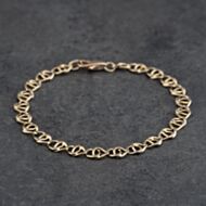 Pre-Owned 9ct Yellow Gold Fancy Link 7.5 Inch Anchor Chain Bracelet 41281865
