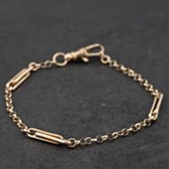 Pre-Owned Vintage Rose Gold 7.5 Inch Fancy Chain Bracelet 41281873