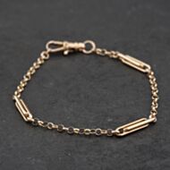 Pre-Owned Vintage Rose Gold 7.5 Inch Fancy Chain Bracelet 41281874