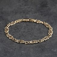 Pre-Owned 9ct Yellow Gold 7 Inch Celtic Chain Bracelet 41281883