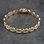 Pre-Owned 9ct Yellow Gold Fancy 7 Inch Chain Bracelet 41281884