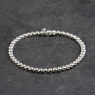 Pre-Owned 9ct White Gold Diamond Rubover Set 7 Inch Tennis Bracelet 41281887