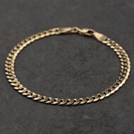 Pre-Owned 9ct Yellow Gold 7.5 Inch Curb Chain Bracelet 41281888