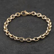 Pre-Owned 9ct Two Colour Gold 8 Inch Belcher Chain Bracelet 41281912