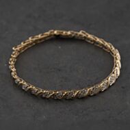 Pre-Owned 9ct Yellow Gold Diamond 7.5 Inch Bracelet 41281916