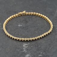 Pre-Owned 18ct Yellow Gold 1.00ct Brilliant Cut Diamond 7 Inch Tennis Bracelet 41281926