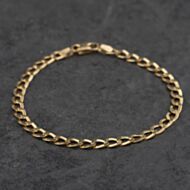 Pre-Owned 9ct Yellow Gold 7 Inch Curb Chain Bracelet 41281952