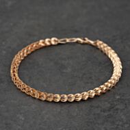 Pre-Owned 9ct Rose Gold 7.25 Inch Fancy Chain Bracelet 41281974