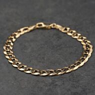 Pre-Owned 9ct Yellow Gold 7.5 Inch Curb Chain Bracelet 41281989