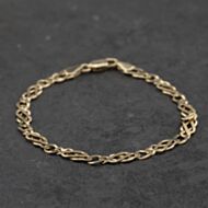 Pre-Owned 9ct Yellow Gold 7.5 Inch Celtic Chain Bracelet 41282003