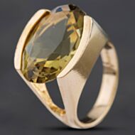 Pre-Owned 9ct Yellow Gold Smokey Quartz Dress Ring 4129737