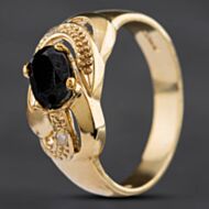 Pre-Owned 9ct Yellow Gold Tourmaline & Cubic Zirconia Dress Ring 4129760