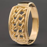 Pre-Owned 9ct Yellow Gold Open Work Patterned Ring 41341065