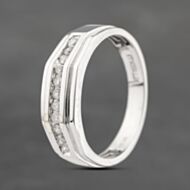 Pre-Owned 9ct White Gold 0.25ct Brilliant Cut Diamond Channel Set Band Ring 41341643