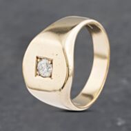 Pre-Owned Diamond Cushion Signet Ring 41341709