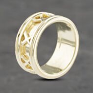 Pre-Owned 14ct Yellow Gold Atlas Band Ring 41341859