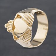 Pre-Owned 9ct Yellow Gold Heavy Claddagh Ring 41341863