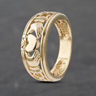Pre-Owned 9ct Yellow Gold Claddagh Ring 41341900