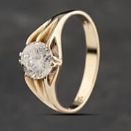 Pre-Owned 9ct Yellow Gold Cubic Zirconia Solitaire Ring 41341924