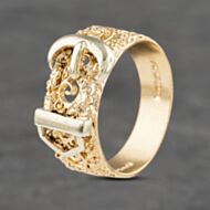 Pre-Owned 9ct Yellow Gold Openwork Buckle Ring 41341932