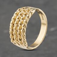 Pre-Owned 9ct Yellow Gold Four Row Keeper Ring 41341975